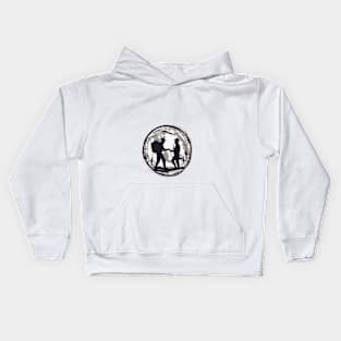 Firefighter Brotherhood Circle Art No. 859 Kids Hoodie